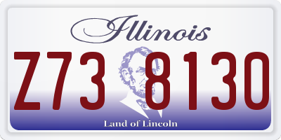 IL license plate Z738130