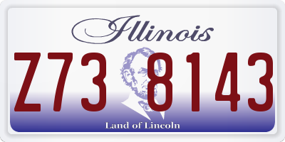 IL license plate Z738143