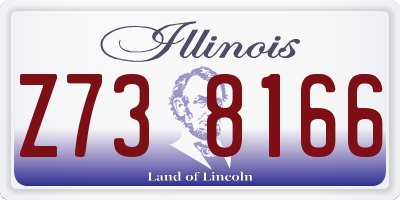 IL license plate Z738166