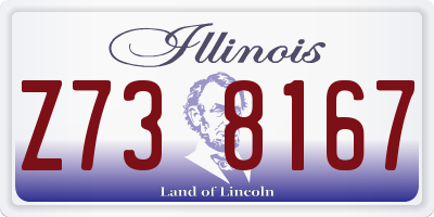 IL license plate Z738167