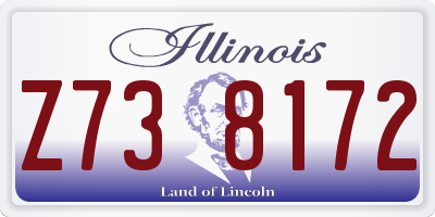 IL license plate Z738172