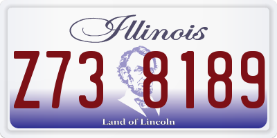 IL license plate Z738189