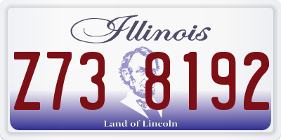 IL license plate Z738192
