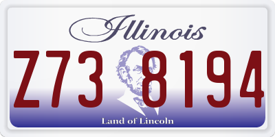 IL license plate Z738194