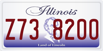 IL license plate Z738200