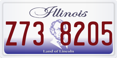 IL license plate Z738205