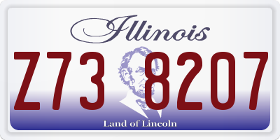 IL license plate Z738207
