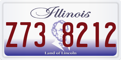 IL license plate Z738212