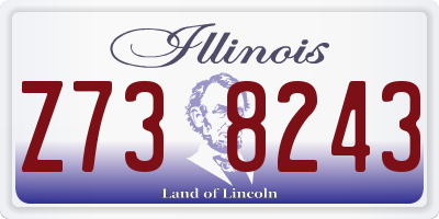 IL license plate Z738243