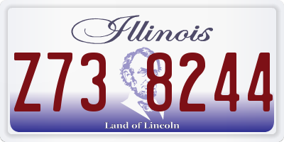 IL license plate Z738244