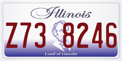 IL license plate Z738246