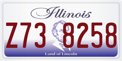 IL license plate Z738258