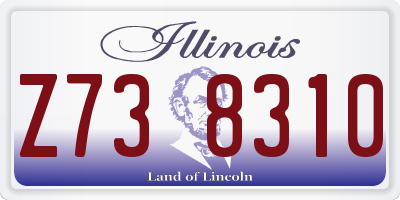 IL license plate Z738310