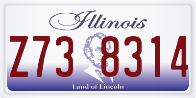 IL license plate Z738314