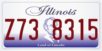 IL license plate Z738315