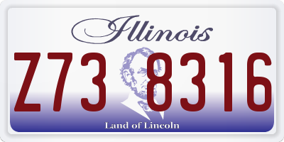 IL license plate Z738316