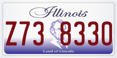 IL license plate Z738330