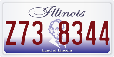 IL license plate Z738344