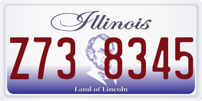 IL license plate Z738345