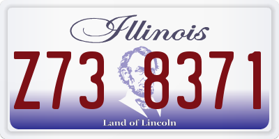 IL license plate Z738371