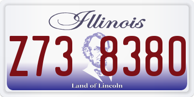 IL license plate Z738380
