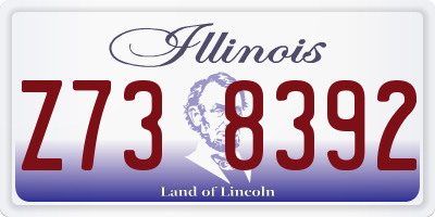 IL license plate Z738392