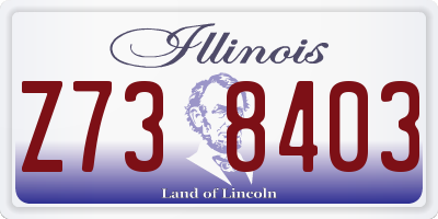 IL license plate Z738403