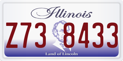 IL license plate Z738433
