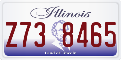 IL license plate Z738465