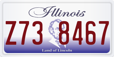 IL license plate Z738467