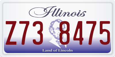 IL license plate Z738475