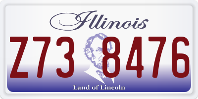 IL license plate Z738476