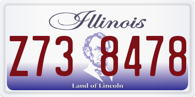 IL license plate Z738478