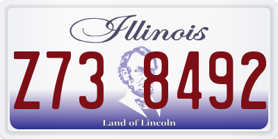 IL license plate Z738492