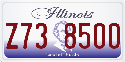 IL license plate Z738500