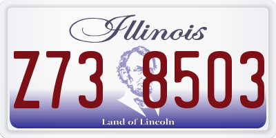 IL license plate Z738503