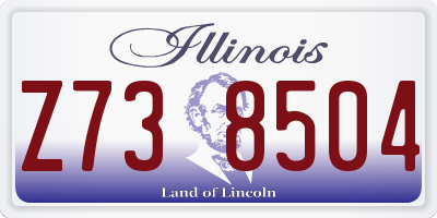 IL license plate Z738504