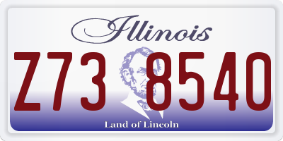 IL license plate Z738540