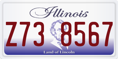 IL license plate Z738567