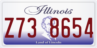 IL license plate Z738654