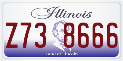 IL license plate Z738666
