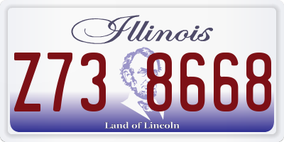IL license plate Z738668