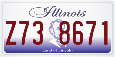IL license plate Z738671