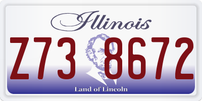 IL license plate Z738672