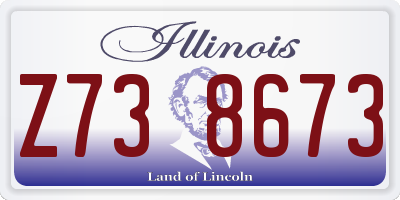 IL license plate Z738673