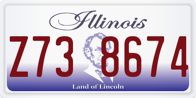 IL license plate Z738674