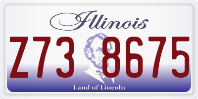 IL license plate Z738675