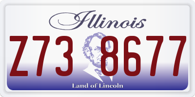 IL license plate Z738677