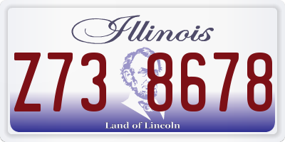 IL license plate Z738678