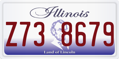 IL license plate Z738679